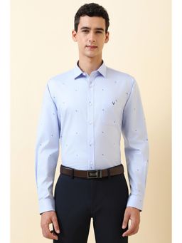 Allen Solly - Men Light Blue Print Full Sleeves Formal Shirt