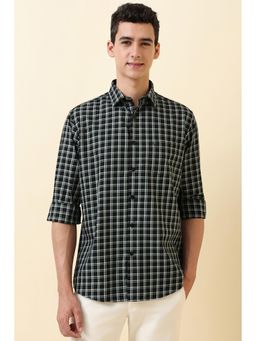 Allen Solly - Men Black Checks Full Sleeves Casual Shirt