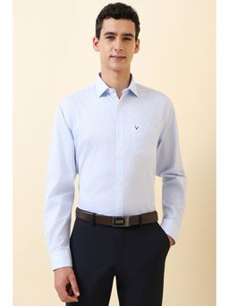Allen Solly - Men Light Blue Print Full Sleeves Formal Shirt