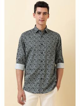 Allen Solly - Men Black Print Full Sleeves Casual Shirt