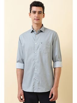 Allen Solly - Men Grey Print Full Sleeves Casual Shirt
