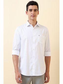 Allen Solly - Men White Print Full Sleeves Casual Shirt
