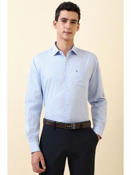 Allen Solly - Men Light Blue Print Full Sleeves Formal Shirt