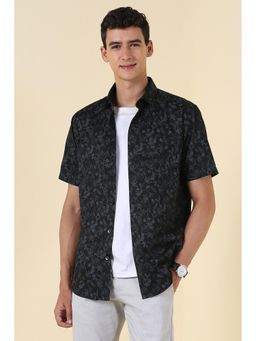 Allen Solly - Men Black Print Half Sleeves Casual Shirt
