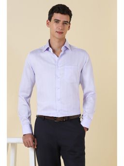 Allen Solly - Men Lilac Stripe Full Sleeves Formal Shirt