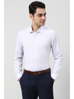 Peter England - Men White Regular Fit Full Sleeves Formal Shirt