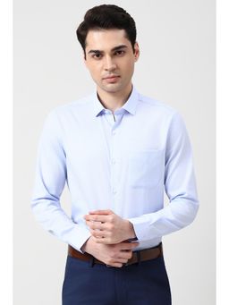 Peter England - Men Light Blue Slim Fit Full Sleeves Formal Shirt