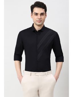 Peter England - Men Black Slim Fit Full Sleeves Formal Shirt