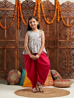 PSPeaches - Girls Floral Kurti With Dhoti Pants (Set of 2)