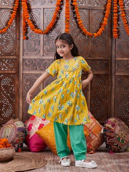 PSPeaches - Girls Anarkali Kurta With Pant (Set of 2)