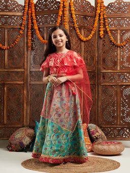 PSPeaches - Girls Lehenga With Blouse & Dupatta (Set of 3)