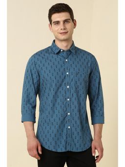 Allen Solly - Blue Printed Shirt For Men