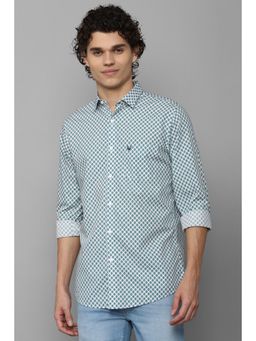 Allen Solly - Men Green Slim Fit Print Full Sleeves Casual Shirt