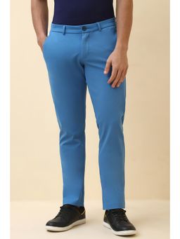 Allen Solly - Men Wine Slim Fit Solid Casual Trousers