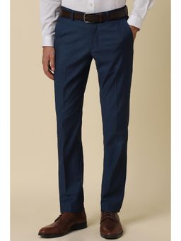 Allen Solly - Men Navy Slim Fit Solid Formal Trousers