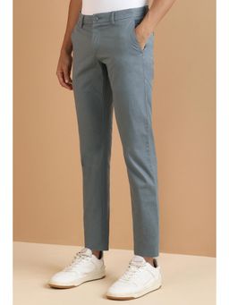Allen Solly - Men Grey Slim Fit Solid Casual Trouser