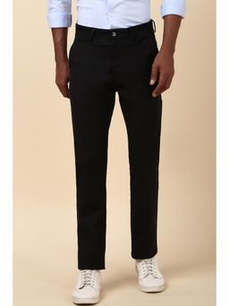 Allen Solly - Men Black Regular Fit Solid Casual Trouser