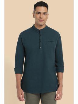 Allen Solly - Men Green Solid Full Sleeves Casual Shirt