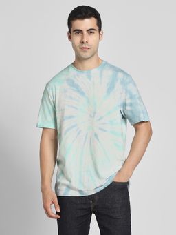 American Eagle - Men Green Super Soft Tie Dye T-Shirt