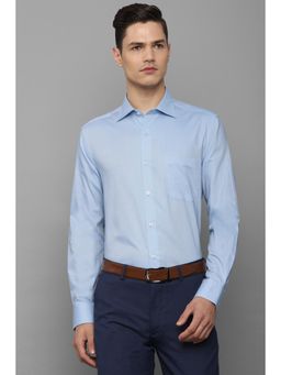 Louis Philippe - Men Textured Blue Shirt