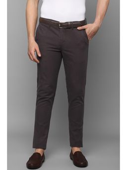 Louis Philippe - Men Black Regular Fit Flat Front Casual Trousers
