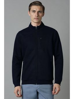 Louis Philippe - Men Casual Black Textured Sweatshirt