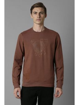 Louis Philippe - Men Casual Rust Print Sweatshirt