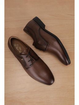 Louis Philippe - Men Brown Leather Derbies