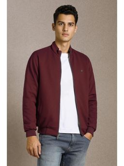 Louis Philippe - Men Casual Red Solid Jacket