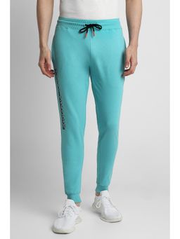 Peter England - Men Blue Printed Casual Track Pants