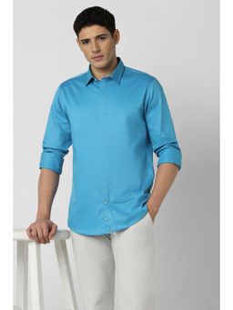 Peter England - Men Blue Slim Fit Casual Shirt