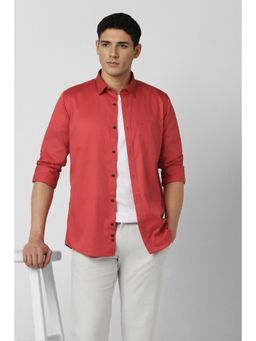 Peter England - Men Red Slim Fit Casual Shirt