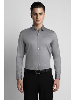 Peter England - Men Grey Slim Fit Full Sleeves Formal Shirt
