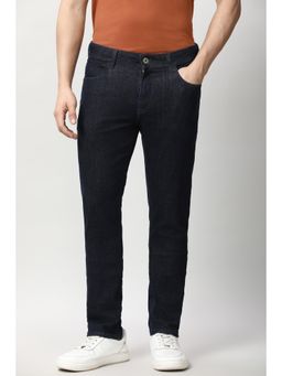 Peter England - Men Navy Blue Dark Wash Slim Fit Jeans