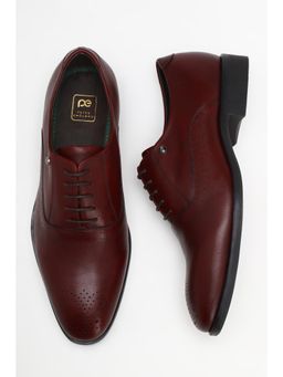 Peter England - Men Maroon Lace Up Brogues