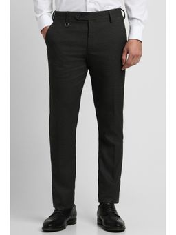 Peter England - Men Black Solid Ultra Slim Fit Formal Trouser