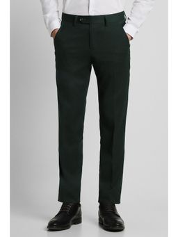 Peter England - Men Black Solid Slim Fit Formal Trousers