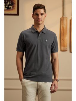 Peter England - Men Brown Printed Breathable Cotton Rich Polo T-Shirt