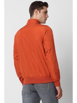 Peter England - Men Orange Solid Casual Jacket