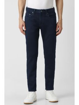 Peter England - Men Black Dark Wash Classic Tapered Jeans
