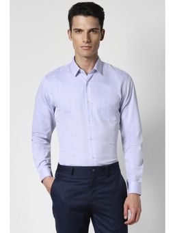 Peter England - Men Blue Slim Fit Checks Collar Neck Formal Shirt