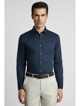 Peter England - Men Navy Blue Slim Fit Formal Shirt