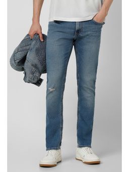 Peter England - Men Navy Blue Dark Wash Slim Fit Jeans