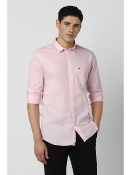 Peter England - Men Pink Slim Fit Solid Shirt