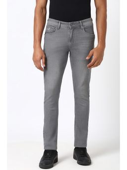 Peter England - Men Grey Light Wash Slim Fit Jeans