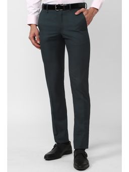 Van Heusen - Men Black Solid Ultra Slim Fit Trousers