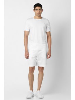 Van Heusen - Men White Solid Crew Neck T-Shirt