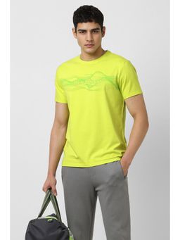 Van Heusen - Men Grey Slim Fit Textured Collar Neck Polo T-Shirt