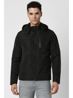 Van Heusen - Men Black Solid Casual Puffer Jacket