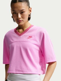 Nike - Pink Sportswear Nsw Hrtg Fstvl Crop Msh Women T-Shirt